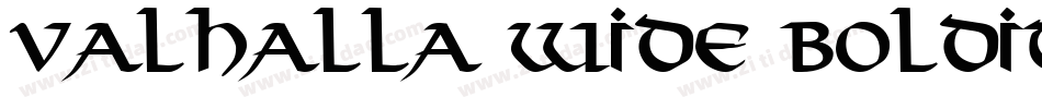Valhalla Wide BoldItalic字体转换